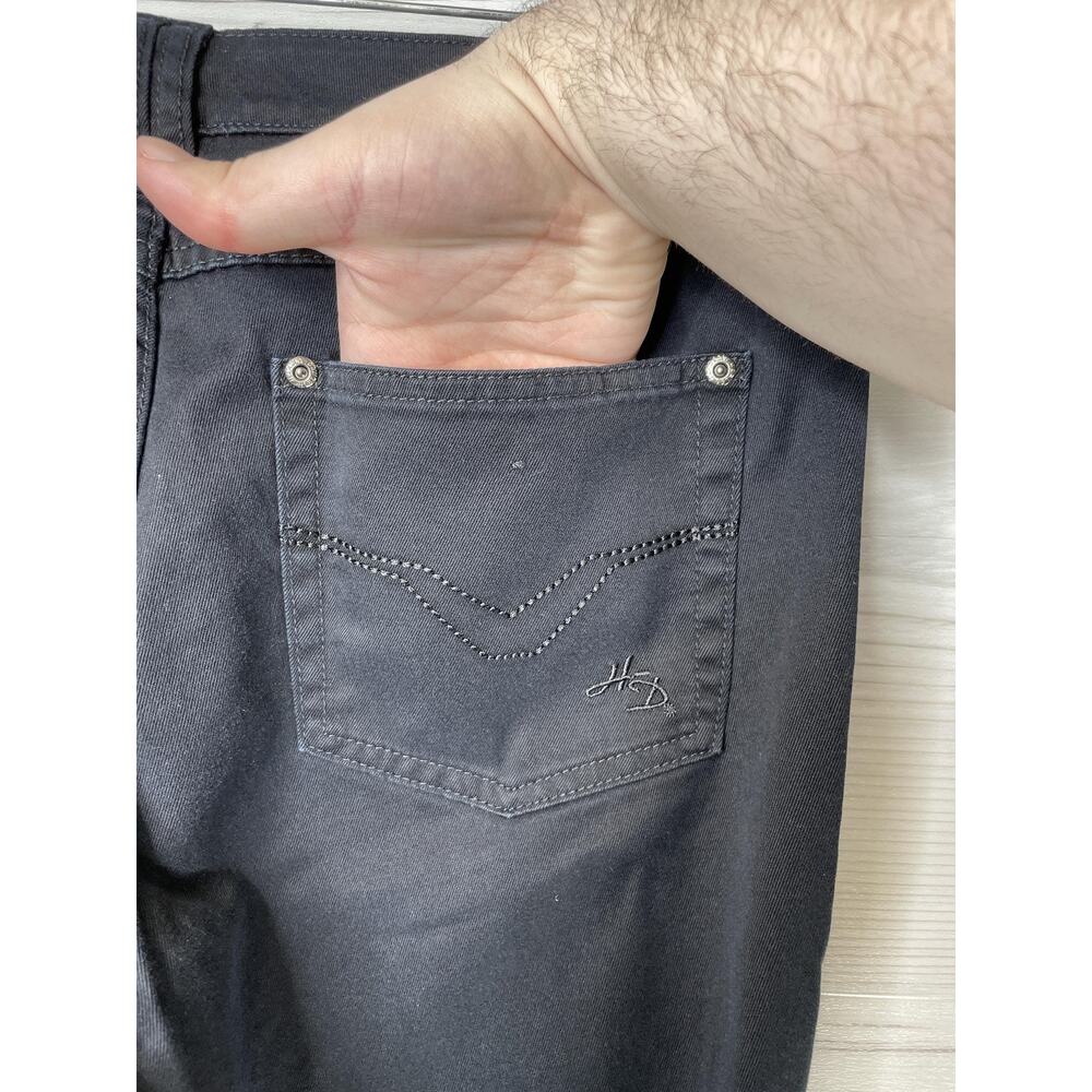 Harley Davidson Pants Womens 12 Stretch Flare Jeans Spandex Motorcycle Riding - Picture 8 of 13